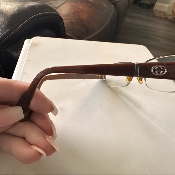 GUCCI GG2878 MI2 Italy Mocha Brown Half Rimless Eyeglasses Frame 52-17-135. - Picture 11 of 12